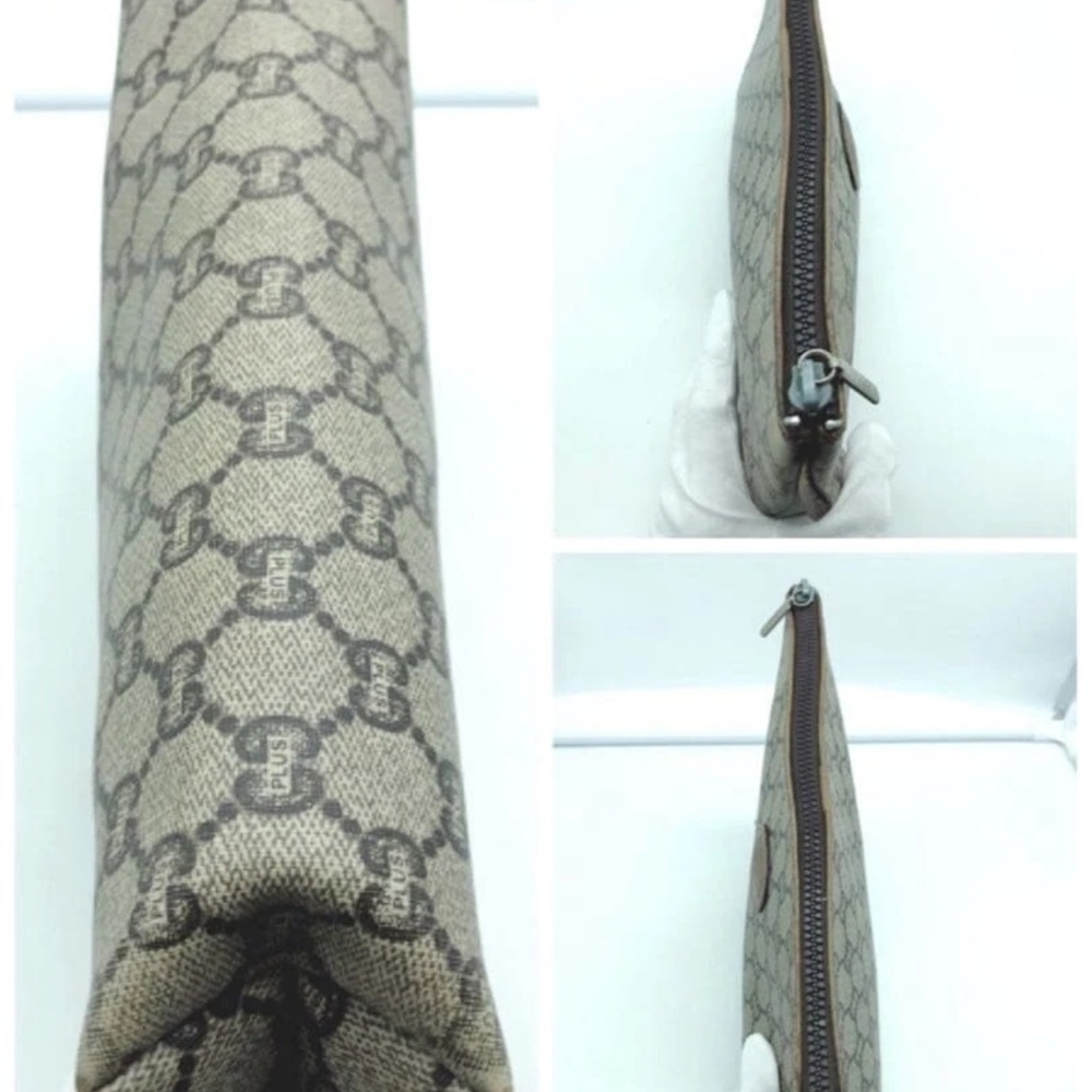 Gucci Beige and Brown Monogram Clutch - Picture 5 of 9